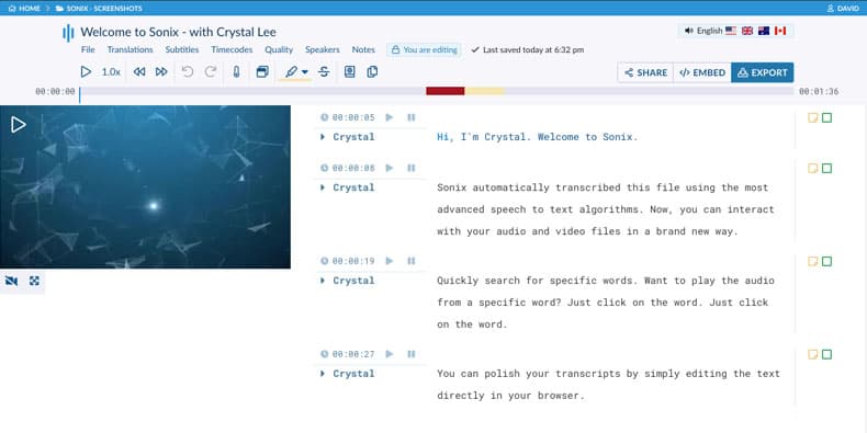 ai-video-transcription sonix